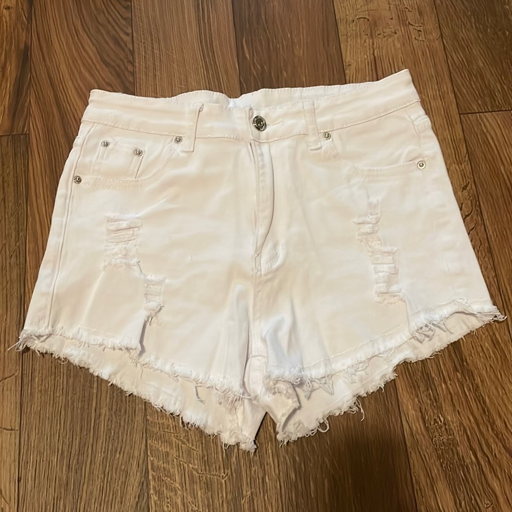White Denim Shorts